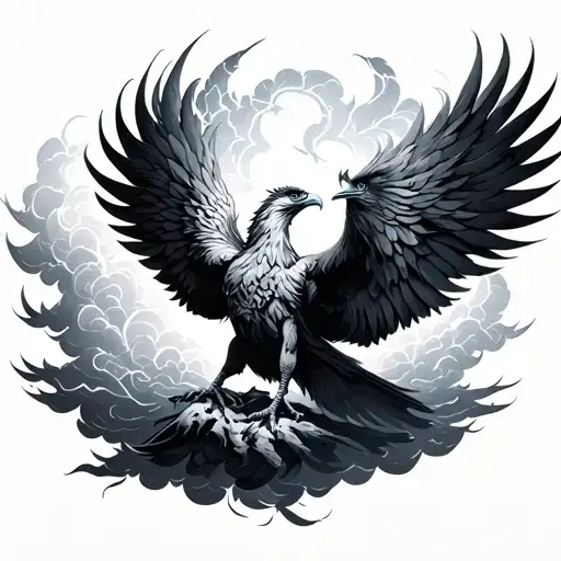 Pheonix With Thunder Cloud