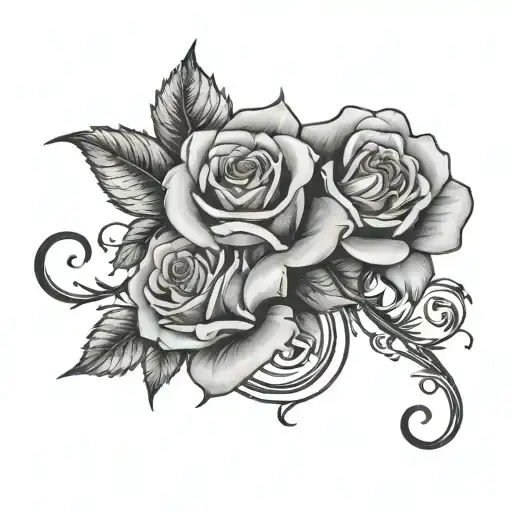 Hiphop Music With Roses And Names Nicholas And Nasai