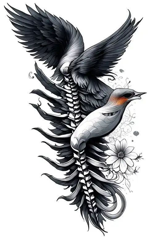 Fine Line Spine Tattoo Travel Inspired