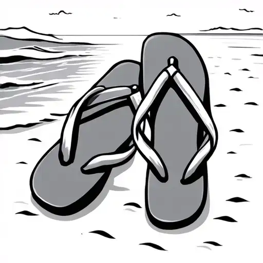 Flip Flops On The Beach