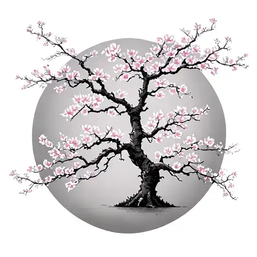Cherry Blossom Tree Back Drop
