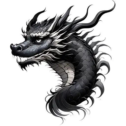 Japanese Lady Head Dragon Wrapped