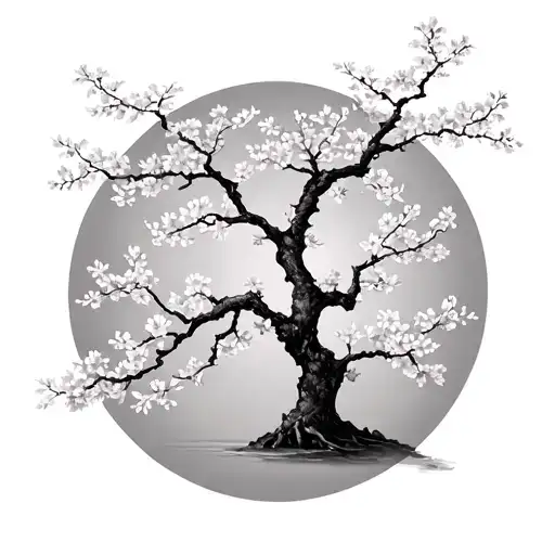 Cherry Blossom Tree Back Drop