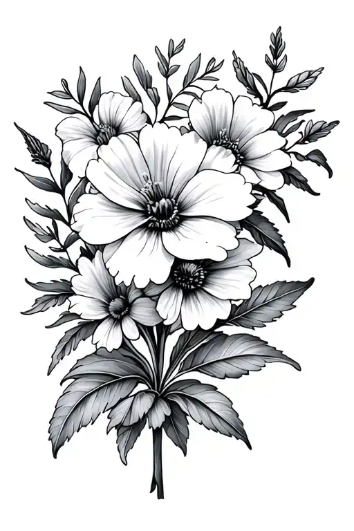 Birth Flowers June August And February