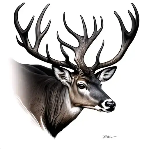 Deer With Tree Antlers