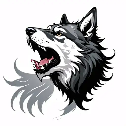 Kolovrat With A Wolf Howling