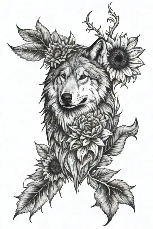 Half Wolf Half Sunflower