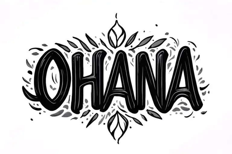 Ohana Word With Background