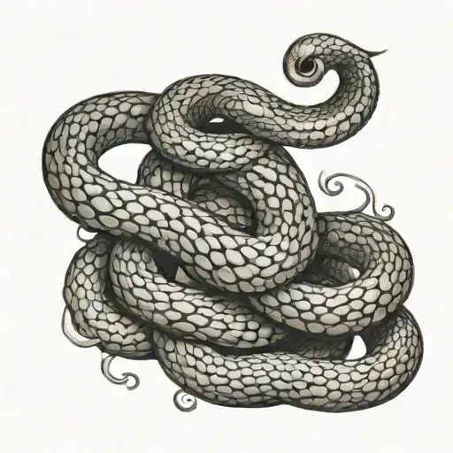 Snake Biting It's Own Tail Wrapped