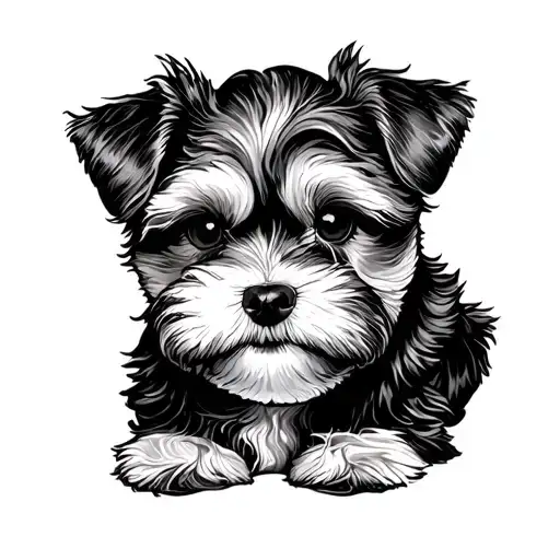 Cockapoo Line Tattoo Featuring