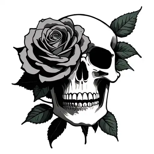 Skull Rose Dead Day