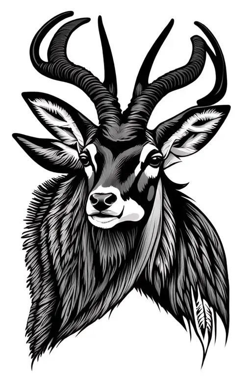 Indian Blackbuck Head Head