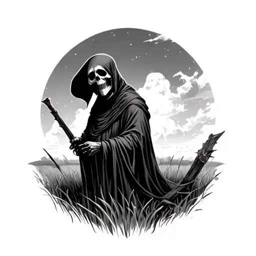 Grim Reaper In Field
