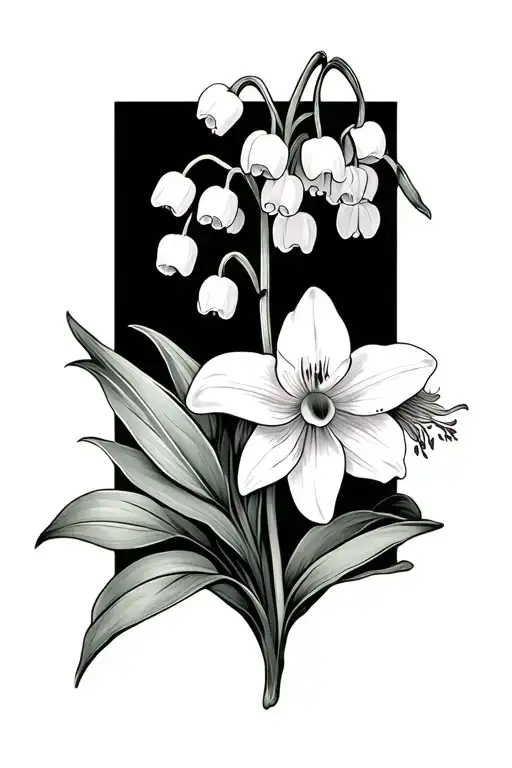 Lily Of The Valley And Daffodil