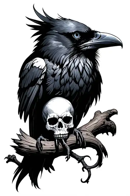 Raven And Skull