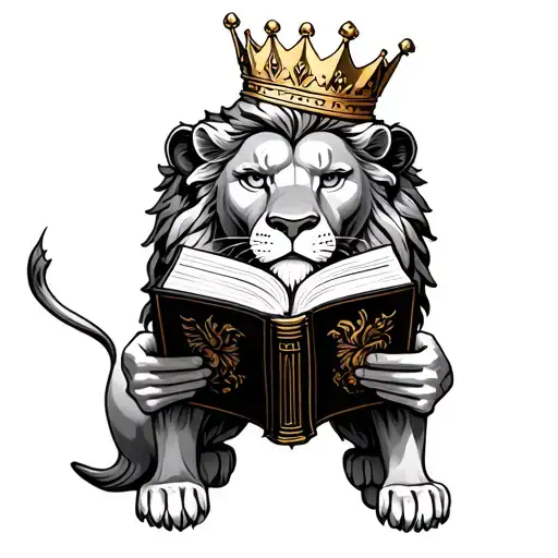 Lion And Crown Holding Book
