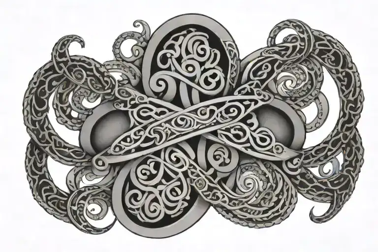 Infinty Symbol With The Names Incorporated Within Its Intricate