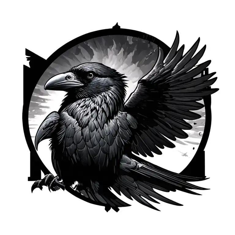 Black Raven Profile Plus One In Flight