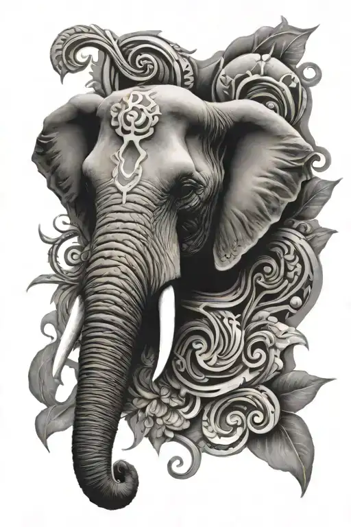 Elephant Head Emerging Representing Your Passion