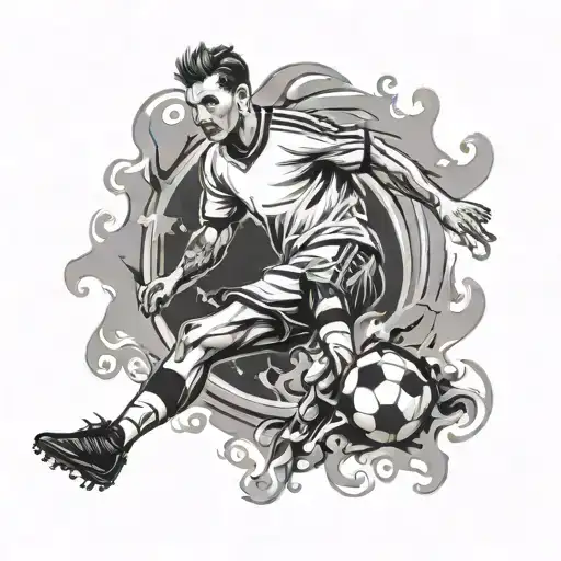 Soccer Player Kicking