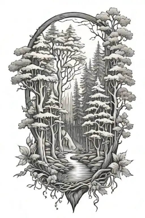 Forest Scene With Hidden Message
