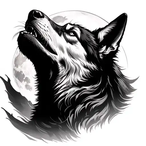 Wolf Howling At The Moon