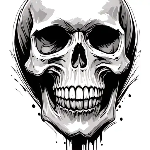 Skull Tattoo That Represent The Struggle For Exceptions And Suppressing Emotions