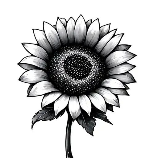 Small Minimalist Sunflower