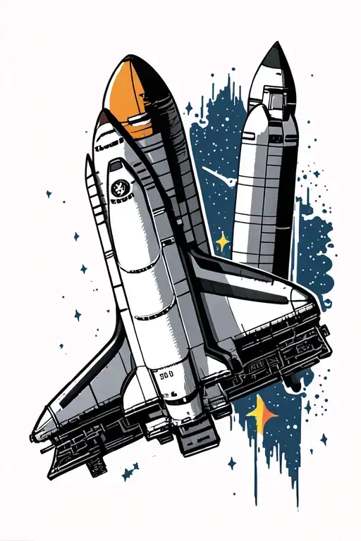 Space Shuttle In Space Themed