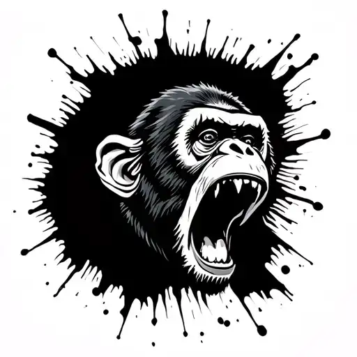 Screaming Monkey Breaking Out Of Cage