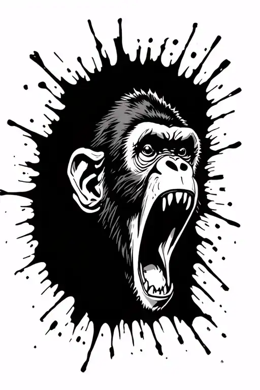 Screaming Monkey Breaking Out Of Cages