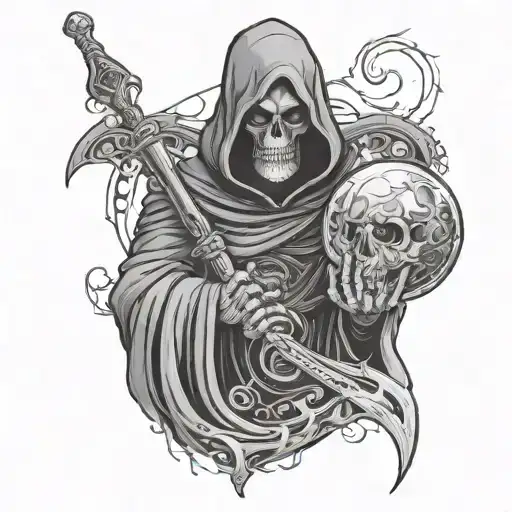 The Grim Reaper Holding A Universe In Its Hands