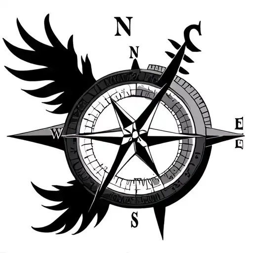 509 With Compass Rose With Intricate Details