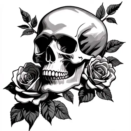 Skull And Roses