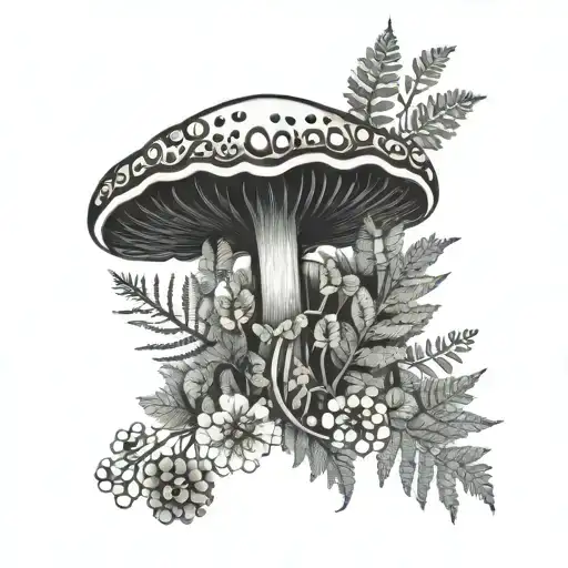 Fern Ornate Mandala Nature Mushroom Insect