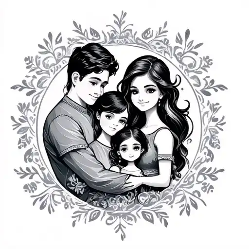 Family Love With Initials