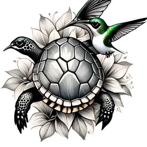 Turtle And Hummingbird
