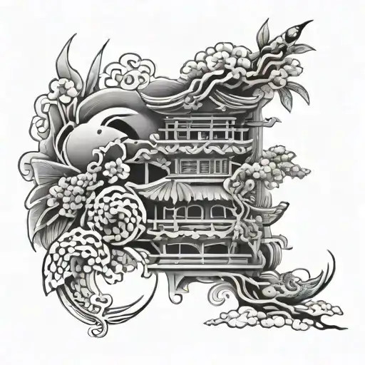 Combine Elements Of Japan And Money To Represent The Client's Passion For Getting Rich