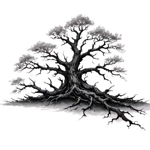 Black And White Dead Tree