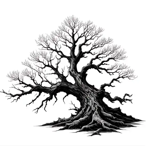 Black And White Dead Tree