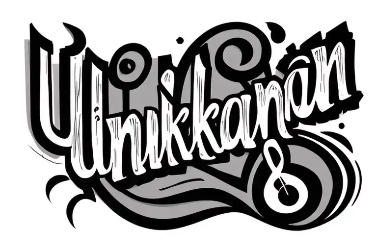 Tattoo Designs On Hand Name Unnikannan With Music Symbol Collab For Girls