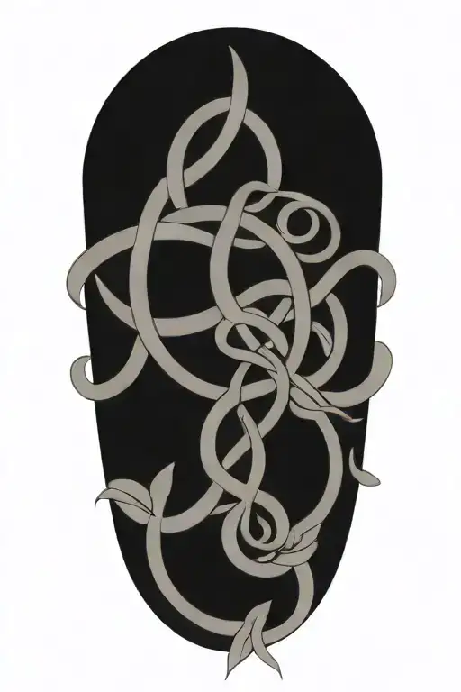 Celtic Knot Design Intertwined With Vines Sun And Flowers Intertwined