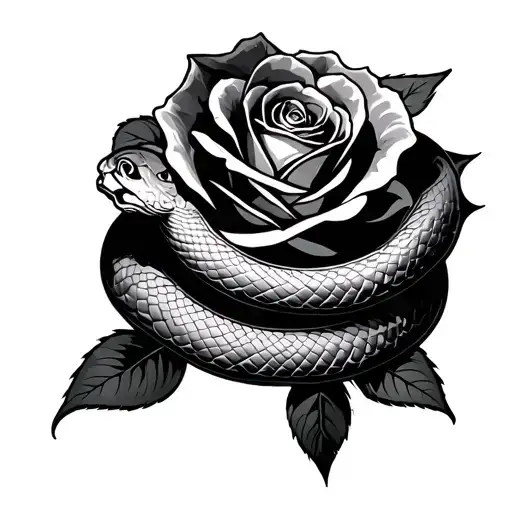 Rose And Snake Wrapped