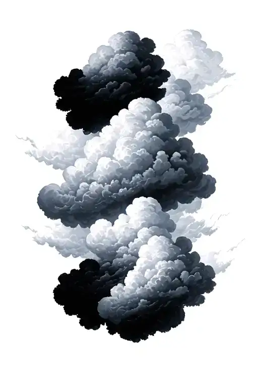 Cloud Design Background Black And White