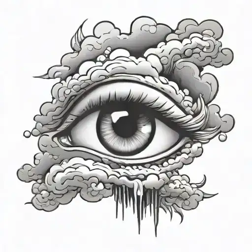 Cloud Eye Inside Symbolizing Strength