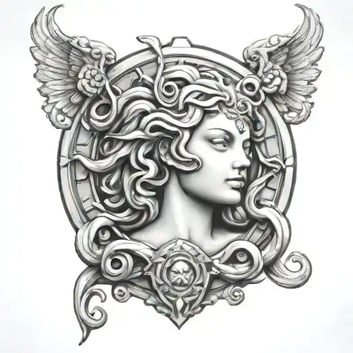 Medusa Shield Adorned