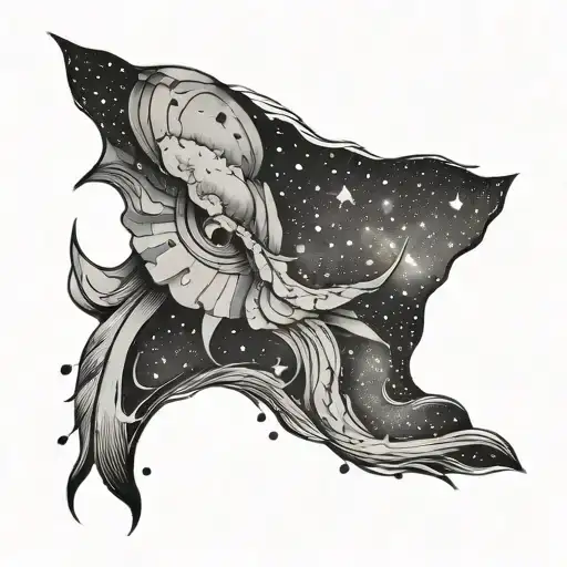 Galaxy Black Behind Ear