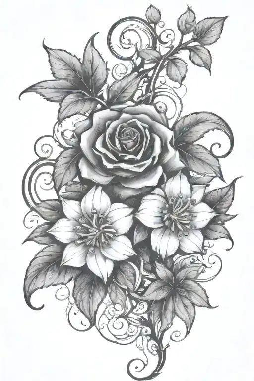 Flowers On Leafy Vine