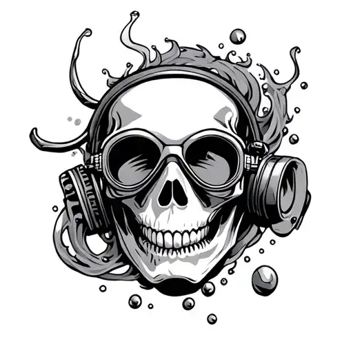 Skull Diving Mask In The Face Made