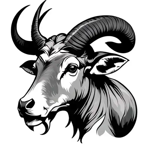 Taurus And Aries Combination Design From The Man